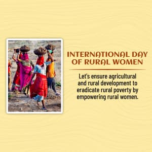 Day of Rural Women marketing flyer