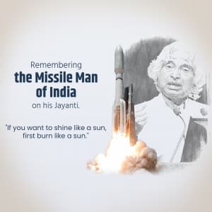 Dr APJ Abdul Kalam Jayanti illustration