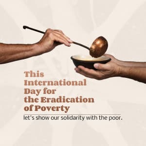 Day for the Eradication of Poverty marketing flyer