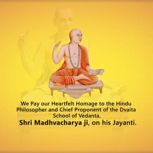 Madhvacharya Jayanti illustration