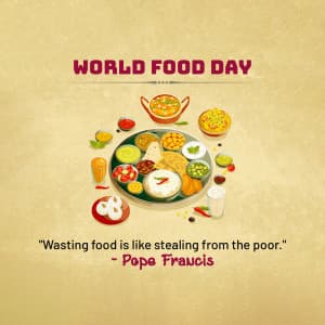 World Food Day whatsapp status poster
