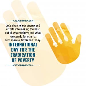 Day for the Eradication of Poverty event advertisement