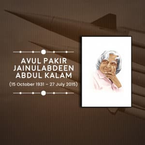 Dr APJ Abdul Kalam Jayanti graphic