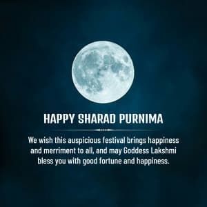 Sharad Purnima whatsapp status poster