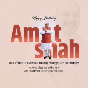 Amit Shah | Birthday graphic