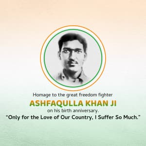 Ashfaqulla Khan Birth Anniversary video