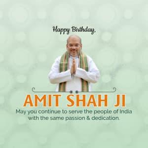 Amit Shah | Birthday flyer