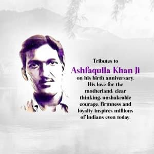 Ashfaqulla Khan Birth Anniversary banner