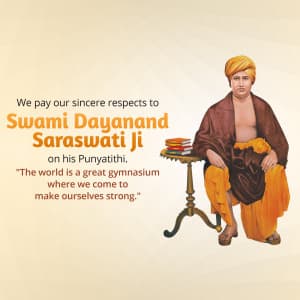 Dayanand Saraswati Punyatithi creative image