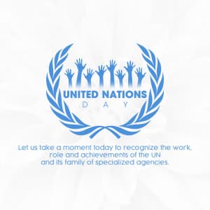 United Nations Day marketing flyer