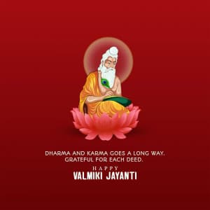 Valmiki Jayanti (Pargat Diwas) whatsapp status poster