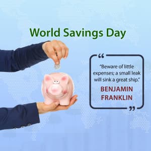 World Savings Day marketing poster