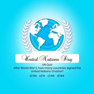 United Nations Day whatsapp status poster