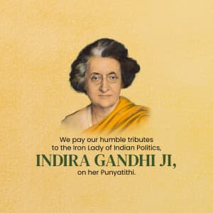 Indira Gandhi Punyatithi creative image