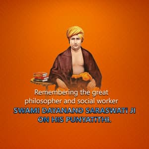 Dayanand Saraswati Punyatithi poster Maker