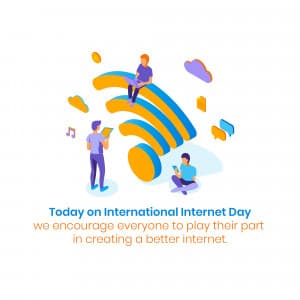 International Internet Day marketing flyer