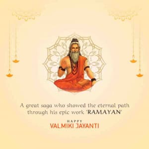 Valmiki Jayanti (Pargat Diwas) Facebook Poster