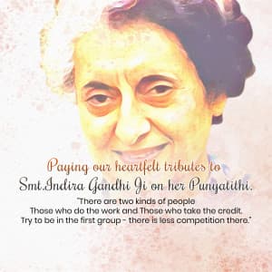 Indira Gandhi Punyatithi whatsapp status poster