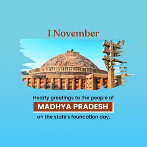 Madhya Pradesh Foundation Day marketing flyer