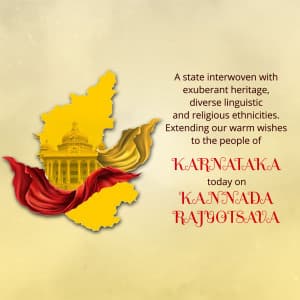 Karnataka Foundation Day whatsapp status poster