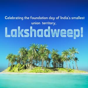 Lakshadweep Foundation Day marketing flyer