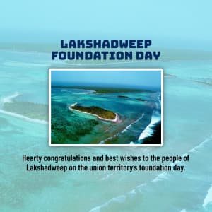 Lakshadweep Foundation Day whatsapp status poster