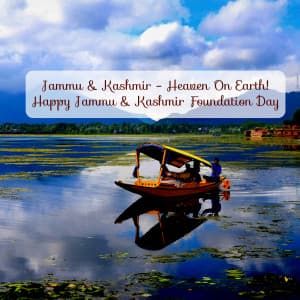 Jammu & Kashmir Foundation Day event poster