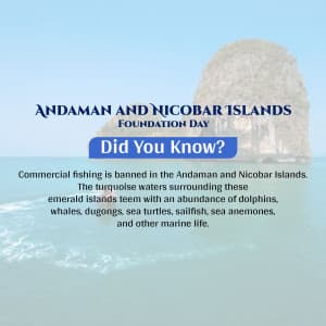 Andaman and Nicobar Islands Foundation Day marketing flyer