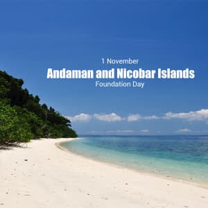Andaman and Nicobar Islands Foundation Day whatsapp status poster