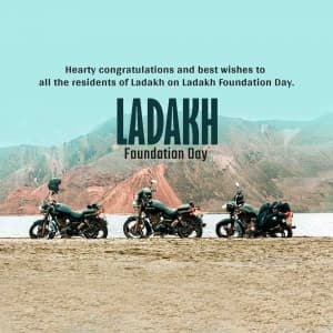 Ladakh Foundation Day event poster