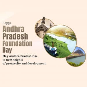 Andhra Pradesh Foundation Day' whatsapp status poster