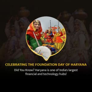 Haryana Foundation Day Facebook Poster