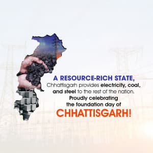 Chhattisgarh Foundation Day marketing flyer