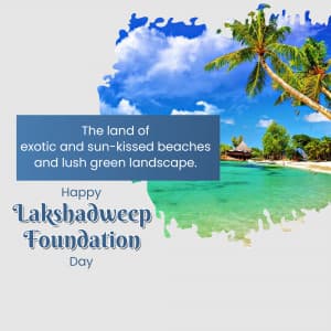 Lakshadweep Foundation Day poster Maker