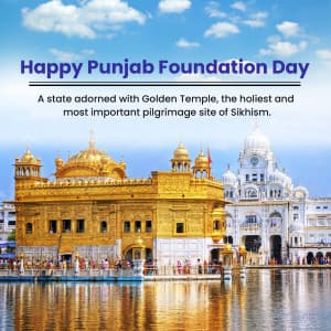 Punjab Foundation Day whatsapp status poster