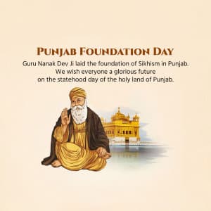 Punjab Foundation Day Facebook Poster