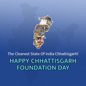 Chhattisgarh Foundation Day Facebook Poster