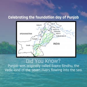 Punjab Foundation Day poster Maker