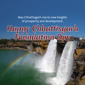 Chhattisgarh Foundation Day whatsapp status poster