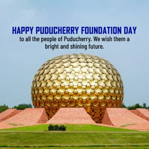 Puducherry Foundation Day whatsapp status poster