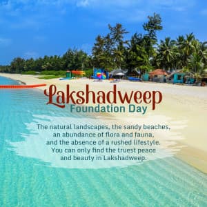 Lakshadweep Foundation Day event advertisement