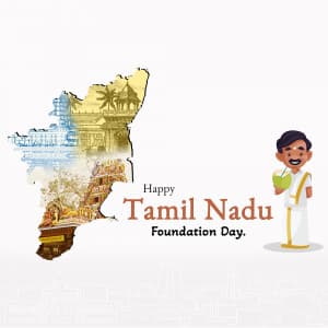 Tamil Nadu Foundation Day marketing flyer