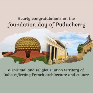 Puducherry Foundation Day Instagram Post