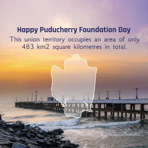 Puducherry Foundation Day poster Maker