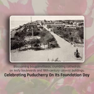 Puducherry Foundation Day event advertisement