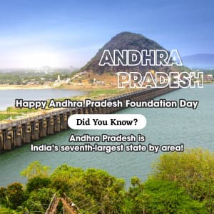 Andhra Pradesh Foundation Day' event advertisement