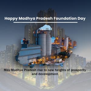 Madhya Pradesh Foundation Day whatsapp status poster