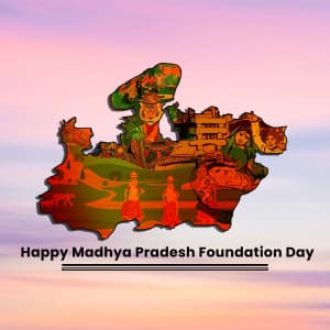 Madhya Pradesh Foundation Day Facebook Poster