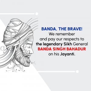 Banda Singh Bahadur Jayanti event poster