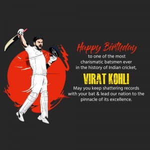 Virat Kohli Birthday marketing poster